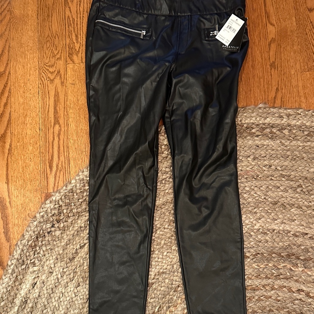 Black Faux Leather Pants
